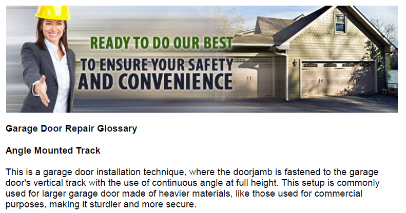 Garage Door Repair Glossary - Garage Door Repair Stoughton